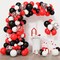 129pcs Red Black White Balloons Confetti Garland Arch Kit for Graduation BBQ Casino Theme Party Decorations Poker Card Racing Car Birthday Supplies
